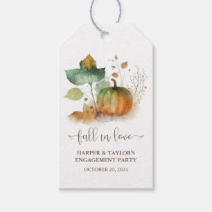 Falla för rustik elegant pumpa presentetikett
