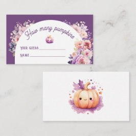 Falla förälskad gissa hur många pumpor baby shower tilläggskort