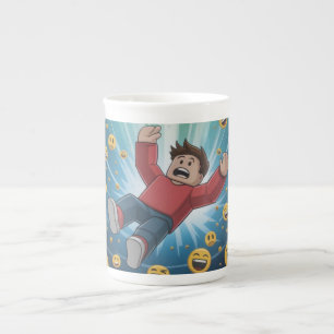 Falla i bubbla benporslin mugg