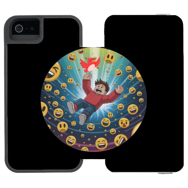 Falla i bubbla  incipio iPhone wallet skal (Folio Öppen)