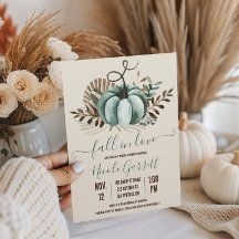 Falla i kärlek, Blå pumpa, Bröllopsdusch med blomm
