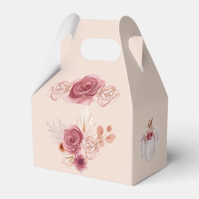 Falla i kärlek Boho Rosa Pumpa Bröllopsdusch Presentaskar (Baksidan Sidan)