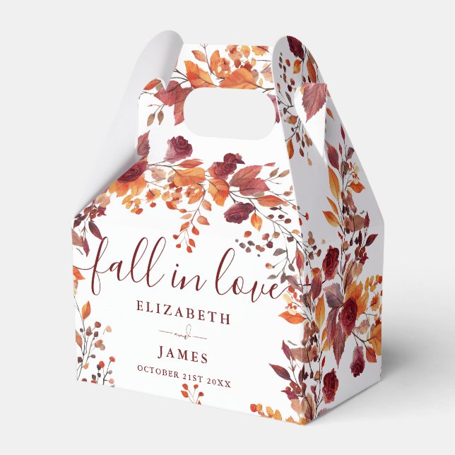 Falla i kärlek Höst Höst Blommig Bröllop Presentaskar (Framsidan Sidan)