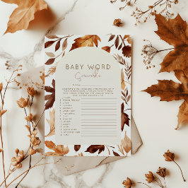 Falla i kärlek 'Ordspelet' Baby Shower-spel Poster