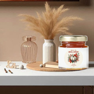 Falla i kärlek Pumpa Landsbygd Bröllopsdusch Runt Klistermärke