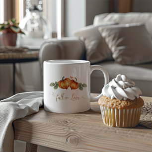Falla i kärlek Pumphjärta Bröllopsdusch Kaffemugg