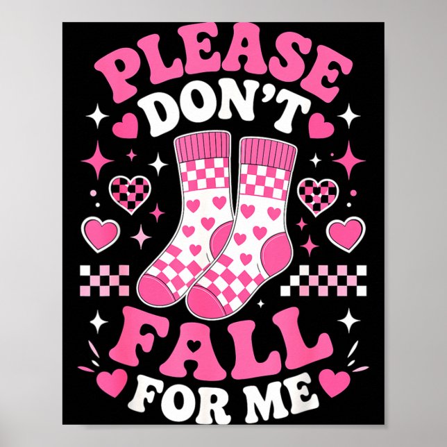 Falla inte för roliga strumpor skämt sarkastiskt s poster (Framsidan)