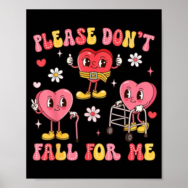 Falla Inte Fysioterapi Alla Hjärtans Dag Poster (Framsidan)