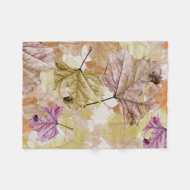 "falla lämnar" höstVARVFILTEN Fleecefilt (Framsidan (Horisontell))