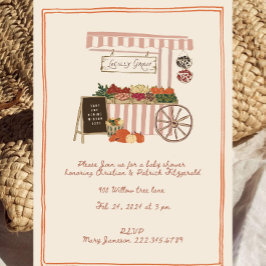 Falla Lokalt Odlad Baby Shower Inbjudan | Lantbruk