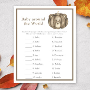Falla pumpa. Baby runt jorden-spelet