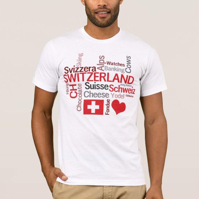 Falla som är förälskat med Schweitz! Schweiziskt T-shirt (Framsida)