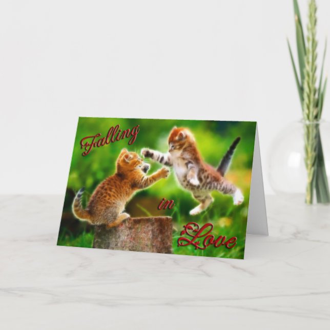Falla som är förälskat, valentin dag helgkort (Framsida)