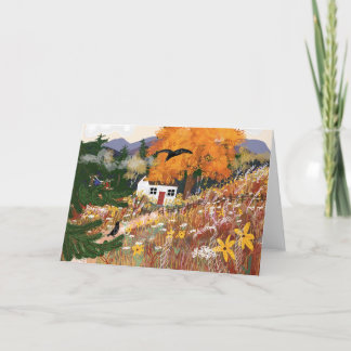 Fallad notecard-fall tack kort