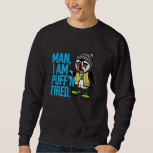 Fallad Puffin Coworking Swagazon Man jag är Puff'n Lång Ärmad Tröja