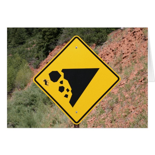 Fallande älg hälsningskort (Framsidan Horizontal)