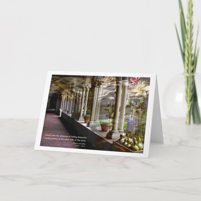 Fallande blommarkort kort (Framsida)