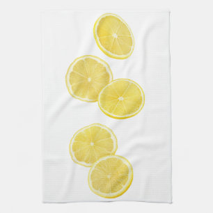 Fallande delar av citron kökshandduk