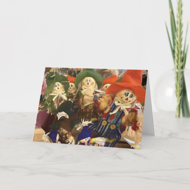 Fallande fågelskrämmor kort (Framsida)