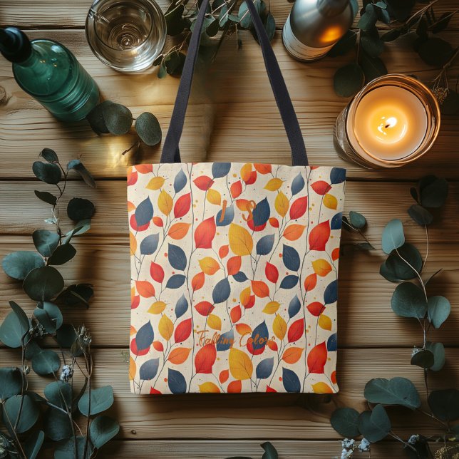 Fallande Färg Tote med Vibrant Höst löv Tygkasse (Skapare uppladdad)