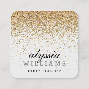 FALLANDE FAUX GULD CONFETTI söt cascading luxe Fyrkantigt Visitkort