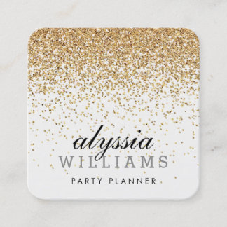 FALLANDE FAUX GULD CONFETTI söt cascading luxe Fyrkantigt Visitkort
