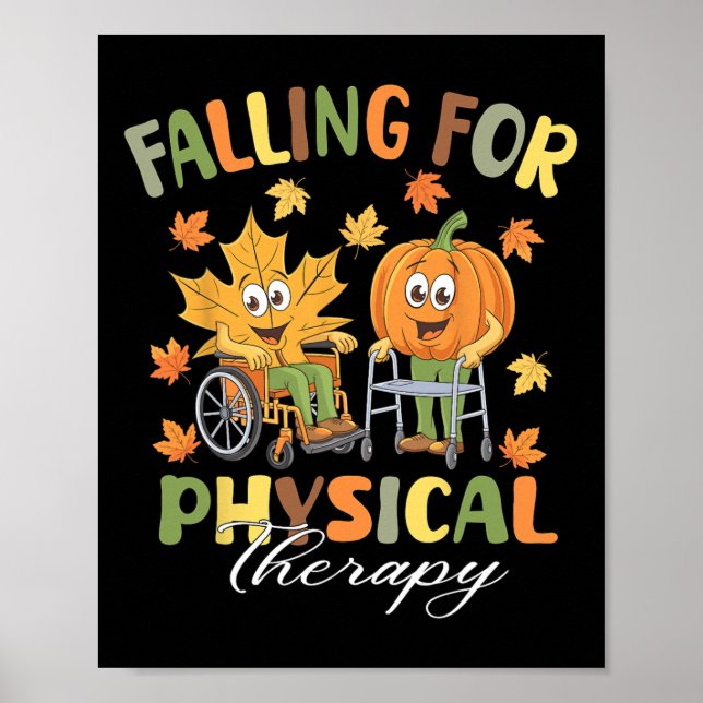 Fallande för fysikalisk behandling (PT Cute Fall T Poster (Framsidan)