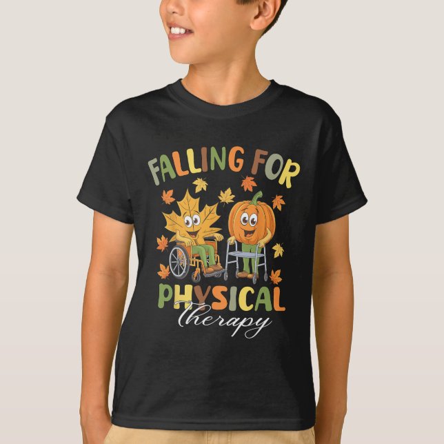 Fallande för fysikalisk behandling (PT Cute Fall T T Shirt (Framsida)