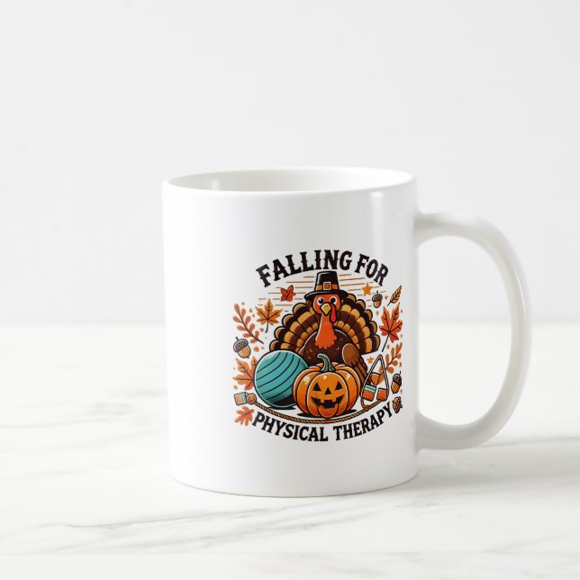 Fallande för fysisk terapi Pumpkin Fall - tack Kaffemugg (Höger)