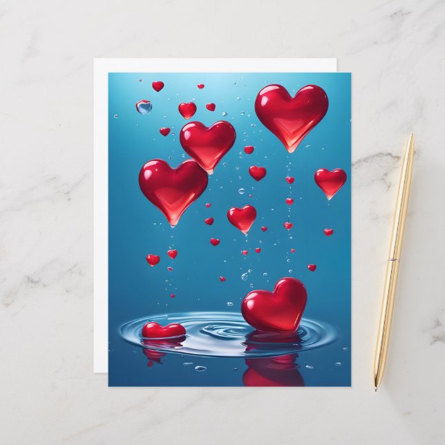 fallande glättade hjärtan i Kärlek (Fram/Back In Situ)