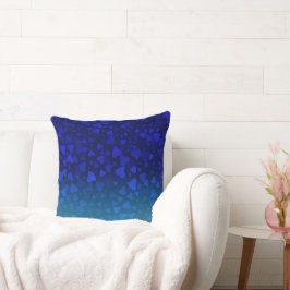 Fallande Hearts Blue Kudde