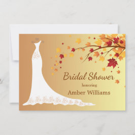 Fallande höst löv, Möhippa av bröllop Inbjudningar