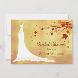 Fallande höst löv, Möhippa av bröllop Inbjudningar