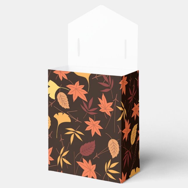 Fallande höstlöv presentbox presentaskar (Öppnad)