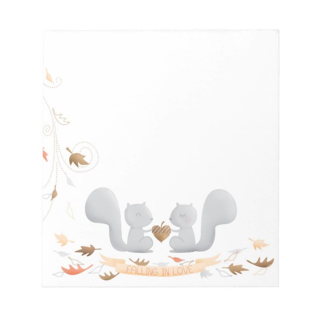 Fallande i anteckningsblocket Kärlek Squirrel Anteckningsblock (Framsida)