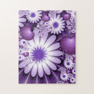 Fallande i Kärlek Abstrakt Flowers & Hearts Fracta Pussel