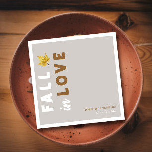 Fallande i Kärlek: Anpassningsbar Script Fall Wedd Pappersservett