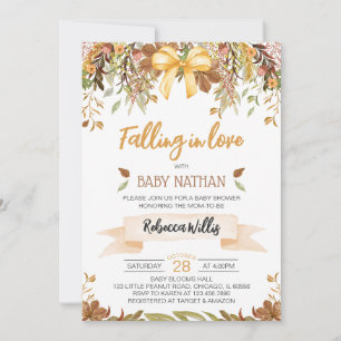 Fallande i Kärlek Baby Shower Inbjudningar