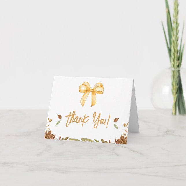 Fallande i Kärlek Baby Shower - tackkort (Framsida)