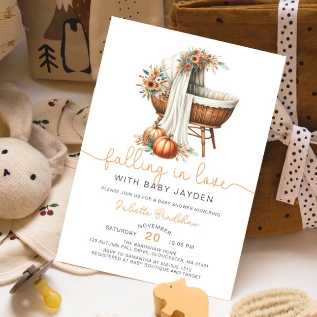 Fallande i Kärlek Blommigt Baby Shower Inbjudningar (Skapare uppladdad)