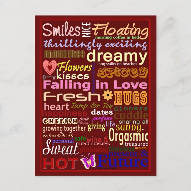 Fallande i Kärlek | Blue Beach Sång™-vykort Vykort (Framsida)