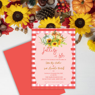 "Fallande i Kärlek" inbjudan till Rustic Fall Wedd