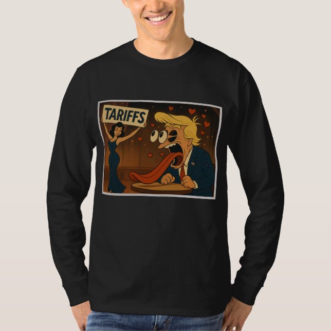 Fallande i kärlek med tullar t shirt (Framsida)
