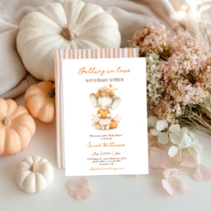 Fallande i Kärlek Pumpkin Baby Shower-inbjudan Inbjudningar