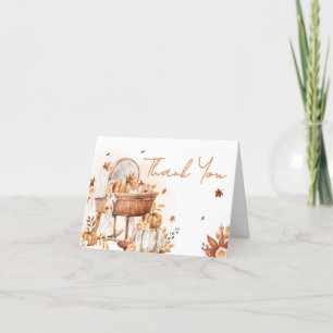 Fallande i Kärlek Pumpkin Baby Shower Tack Kort
