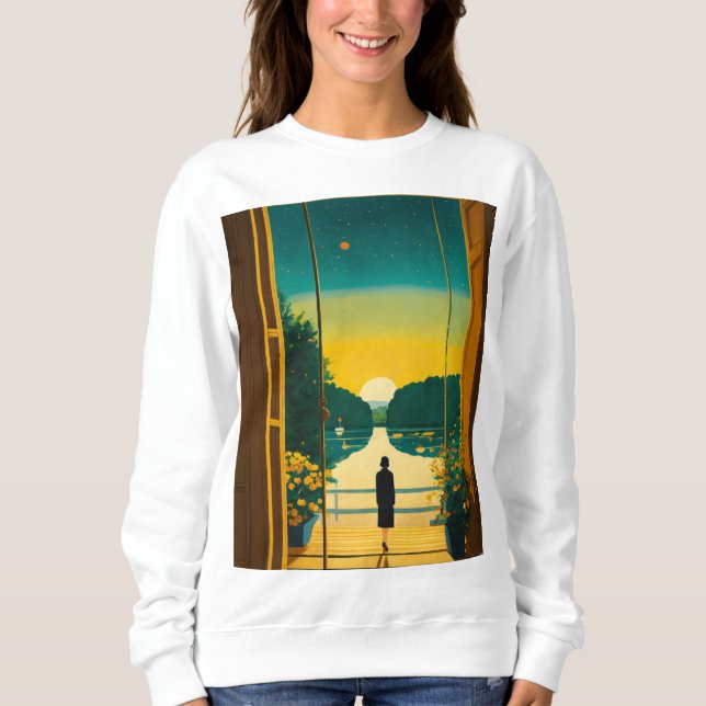 Fallande i Mörk Sweatshirt T Shirt (Framsida)