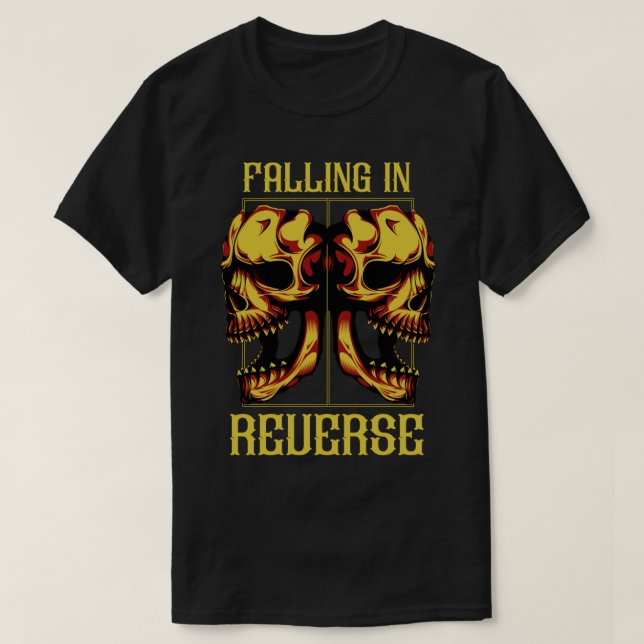 Fallande i omvänd aktiv t shirt (Design framsida)