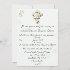 Fallande inbjudan till Christian Wedding i Ro Kor