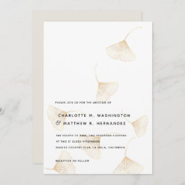 Fallande inbjudan till Guld Ginkgo-Löven under br