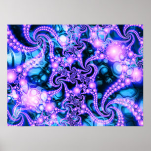 Fallande inom (coola) - Psykedeliskt frakttal Poster